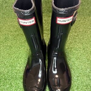 Hunter Glossy Black Women's Rain Boots